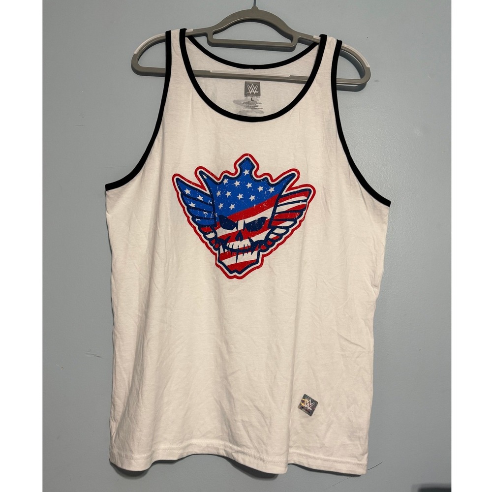 WWE Cody Rhodes American Nightmare Tank Top Men's Large White Wrestling 2598